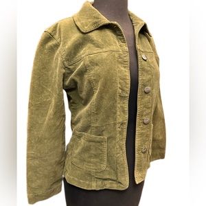 Live A Little brand Button Down Green Corduroy sz PS